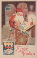 PAPÁ NOEL Feliz Año Navidad Vintage Tarjeta Postal CPSMPF #PKG342.ES - Santa Claus