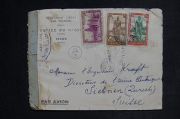 NIGER - Enveloppe De Segou Pour La Suisse Avec Contrôle Postal - L 152955 - Cartas & Documentos