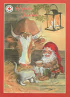 PAPÁ NOEL Feliz Año Navidad Vintage Tarjeta Postal CPSM #PBL106.ES - Santa Claus