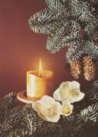 Feliz Año Navidad VELA Vintage Tarjeta Postal CPSM #PBA293.ES - New Year