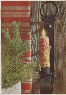 Feliz Año Navidad VELA Vintage Tarjeta Postal CPSM #PBA413.ES - New Year