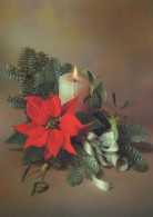 Feliz Año Navidad VELA Vintage Tarjeta Postal CPSM #PBA353.ES - Nouvel An