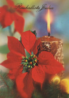 Feliz Año Navidad VELA Vintage Tarjeta Postal CPSM #PBA232.ES - New Year