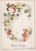 Buon Anno Natale BAMBINO Vintage Cartolina CPSM #PAY188.IT - New Year