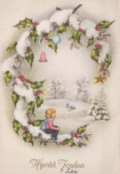 Buon Anno Natale BAMBINO Vintage Cartolina CPSM #PAW806.IT - New Year