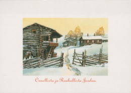 Buon Anno Natale Vintage Cartolina CPSM #PAV758.IT - Nouvel An