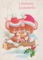 Buon Anno Natale MOUSE Vintage Cartolina CPSM #PAU939.IT - New Year