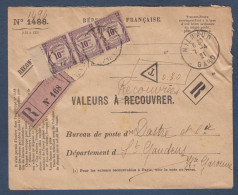 Gard - Enveloppe Recommandée De MILHAUD - 1921-1960: Modern Tijdperk