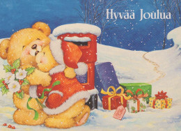 Buon Anno Natale ORSACCHIOTTO Vintage Cartolina CPSM #PAU676.IT - New Year