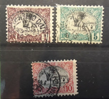 COTE FRANÇAISE DES SOMALIS 1903 Mosquée De Tadjourah, 3 Timbres Yvert No 53,56,57, Obl TB - Used Stamps