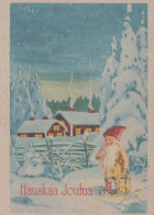 BABBO NATALE Buon Anno Natale Vintage Cartolina CPSM #PAU607.IT - Santa Claus