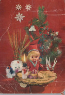 Buon Anno Natale BAMBINO Vintage Cartolina CPSM #PAS831.IT - Nouvel An