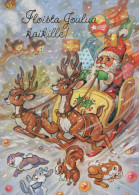 BABBO NATALE Natale Vintage Cartolina CPSM #PAJ947.IT - Kerstman