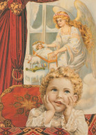 ANGELO Buon Anno Natale Vintage Cartolina CPSM #PAJ207.IT - Angels