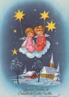 ANGELO Buon Anno Natale Vintage Cartolina CPSM #PAH638.IT - Angels