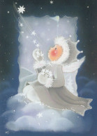 ANGELO Buon Anno Natale Vintage Cartolina CPSM #PAH456.IT - Angels