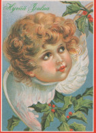 ANGELO Buon Anno Natale Vintage Cartolina CPSM #PAH698.IT - Angels