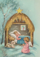 ANGELO Buon Anno Natale Vintage Cartolina CPSM #PAH517.IT - Angels