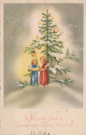 ANGELO Buon Anno Natale Vintage Cartolina CPSMPF #PAG756.IT - Anges