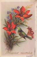 FLOWERS Vintage Ansichtskarte Postkarte CPSMPF #PKG102.DE - Flowers