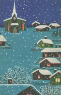 Neujahr Weihnachten KIRCHE Vintage Ansichtskarte Postkarte CPSMPF #PKD542.DE - New Year