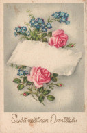 FLOWERS Vintage Ansichtskarte Postkarte CPA #PKE619.DE - Flowers