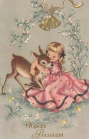 OSTERN KINDER EI Vintage Ansichtskarte Postkarte CPA #PKE368.DE - Easter
