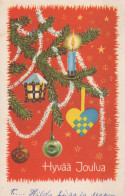 Neujahr Weihnachten KERZE Vintage Ansichtskarte Postkarte CPSMPF #PKD170.DE - New Year