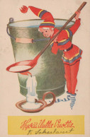 Neujahr Weihnachten KINDER Vintage Ansichtskarte Postkarte CPSMPF #PKD295.DE - New Year