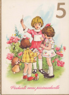 ALLES GUTE ZUM GEBURTSTAG 5 Jährige MÄDCHEN KINDER Vintage Postal CPSM #PBT927.DE - Anniversaire