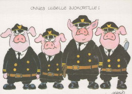 PIGS Tier Vintage Ansichtskarte Postkarte CPSM #PBR747.DE - Cerdos