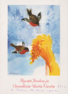 Neujahr Weihnachten VOGEL Vintage Ansichtskarte Postkarte CPSM #PBM602.DE - New Year