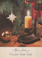 Neujahr Weihnachten KERZE Vintage Ansichtskarte Postkarte CPSM #PBN854.DE - New Year