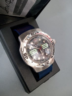 VOSTOK AMPHIBIA AUTOMATICO MOD.93- CINT.MILANESE BLU - Montres Gousset