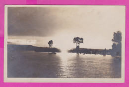 311501 / Bulgaria - Sevlievo Dam Sunset , Overprint 1 Lev+1 Lev / 5 St. King Boris III 1925 Sevlievo - Sofia PC Bulgarie - Bulgarie