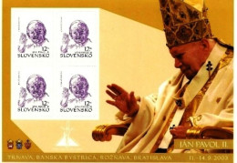 A 307 Slovakia Visit Of John Paul II. To Slovakia Mint Sheet 2003 - Popes