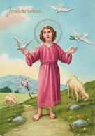 CRISTO SANTO Cristianesimo Religione Vintage Cartolina CPSM #PBP806.IT - Jésus