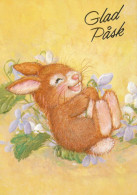 PASQUA CONIGLIO Vintage Cartolina CPSM #PBO420.IT - Easter