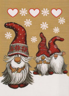 Buon Anno Natale GNOME Vintage Cartolina CPSM #PBL983.IT - Nouvel An