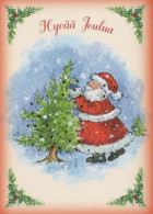 BABBO NATALE Buon Anno Natale Vintage Cartolina CPSM #PBL432.IT - Kerstman