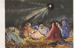 SAINT Natale Cristianesimo Religione Vintage Cartolina CPSM #PBB973.IT - Santos