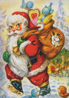 BABBO NATALE Buon Anno Natale Vintage Cartolina CPSM #PBL042.IT - Santa Claus