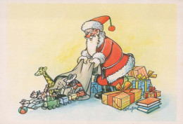 BABBO NATALE Buon Anno Natale Vintage Cartolina CPSM #PBB054.IT - Santa Claus