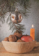 Buon Anno Natale CANDELA Vintage Cartolina CPSM #PBA796.IT - New Year