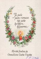 Buon Anno Natale CANDELA Vintage Cartolina CPSM #PBA052.IT - New Year