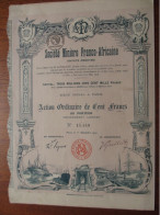 FRANCE-AFRIQUE ; STE MINIERE FRANCO-AFRICAINE , ACTION ORDINAIRE DE 100 FRS -PARIS 1919 - IMPRIMERIE RICHARD - Sonstige & Ohne Zuordnung
