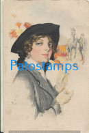 229626 ART ARTE SIGNED WOMAN AND HORSE POSTAL POSTCARD - Autres & Non Classés