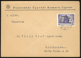 HUNGARY 1946. INFLATION  Cover With 120 000 P Single Franking R! - Lettres & Documents