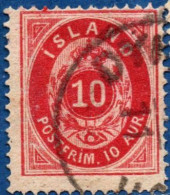 Island 1876 10A Perforation 14:13½ Cancelled - Gebruikt