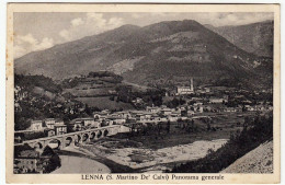 LENNA - S. MARTINO DE' CALVI - PANORAMA GENERALE - BERGAMO - 1935 - Vedi Retro - Formato Piccolo - Bergamo